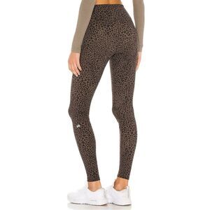 ALO Yoga Vapor High Waist Leopard Leggings Women’s XS Olive Branch Stretch